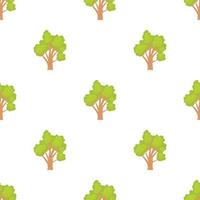Green tree pattern seamless vector