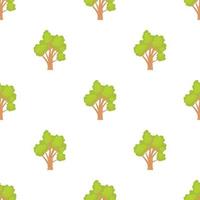 Green tree pattern seamless vector