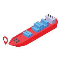 Logistics ship icon isometric vector. Consumer product vector