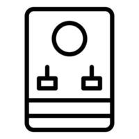 Pc hdd icon outline vector. Data memory vector