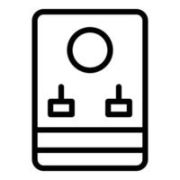 Pc hdd icon outline vector. Data memory vector