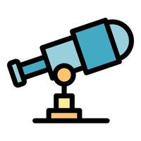 Device telescope icon color outline vector