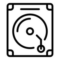 Hdd memory icon outline vector. Gb storage vector