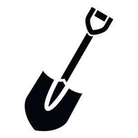 Old shovel icon, simple style vector