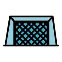 Soccer net icon color outline vector