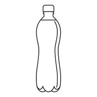 icono de botella de agua, estilo de contorno vector