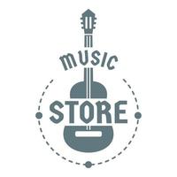 Music store logo, simple style vector