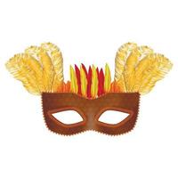 Event mask mockup, realistic style vector