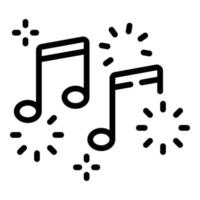 Birthday music icon outline vector. Gift present vector