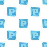 Parking sign pattern seamless vector