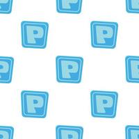 Parking sign pattern seamless vector