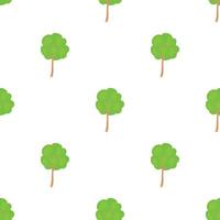 Green tree with a rounded crown pattern seamless vector