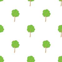 Green tree with a rounded crown pattern seamless vector