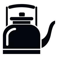 Ceramic teapot icon, simple style vector