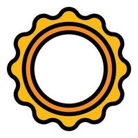 Folk tambourine icon color outline vector