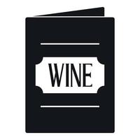 icono de lista de vinos, estilo simple vector