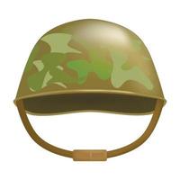 Camouflage helmet mockup, realistic style vector