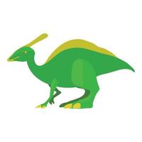 icono de parasaurolof, estilo de dibujos animados vector