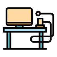Endoscope equipment icon color outline vector