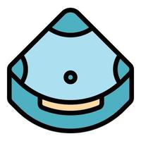 Jacuzzi tub icon color outline vector