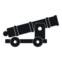 Cannon icon, simple style vector