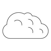 Storm cloud icon, outline style vector