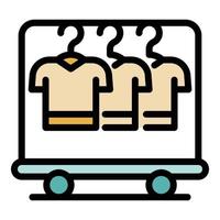 Clothes store icon color outline vector