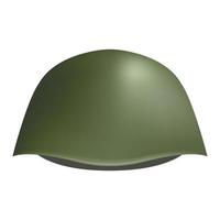 Old war helmet mockup, realistic style vector