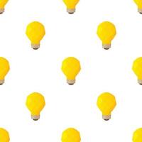 Low poly light bulb pattern seamless vector