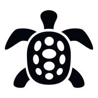 icono de tortuga exótica, estilo simple vector