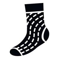 Dash line sock icon, simple style vector