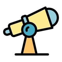 Telescope icon color outline vector