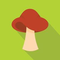 Small mushroom icon, flat style vector