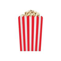 Fresh popcorn mockup, realistic style vector