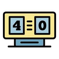 Soccer table score icon color outline vector