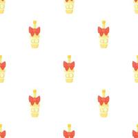 Champagne pattern seamless vector