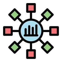 Trader scheme flower icon color outline vector