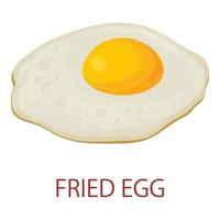 Fried egg icon, isometric style vector