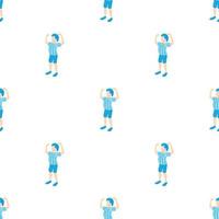 Football player pattern seamless vector