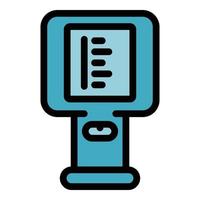 Digital thermal imager icon color outline vector