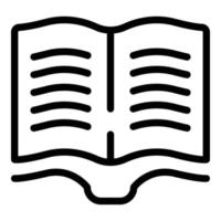 Open book icon outline vector. School children vector