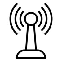 Radio tower fraud icon outline vector. Stop secure vector
