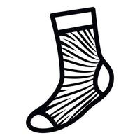 Cute sock icon, simple style vector