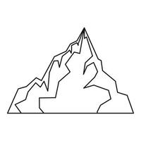 Iceberg icon, outline style vector