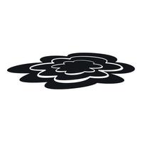 Water puddle icon, simple style vector