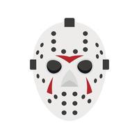 Hockey mask icon, flat style vector