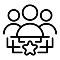 Myth group thinking icon outline vector. Critical think vector