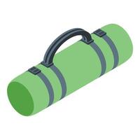 Roll tent icon isometric vector. Mat bag vector