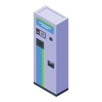 Subway ticket machine icon isometric vector. Metro card vector