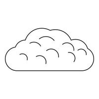 icono de nube de invierno, estilo de contorno vector